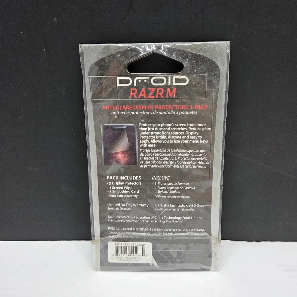 Motorola Droid Razr M Screen Protector 3-Pack Anti-Glare Matte Verizon XT907 New